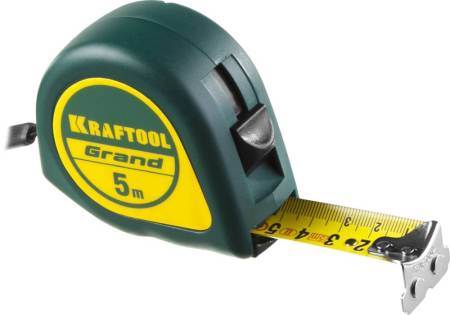 Рулетка 5м х 25мм нейлоновое покрытие магнитный крюк KRAFTOOL Grand 34022-05-25