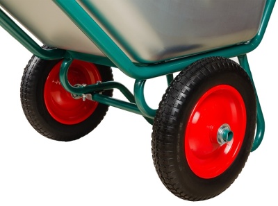 Тачка строительная 2-х колесная полиуретановые колеса LINSTOR 43.110.260 LUX PROFI