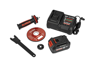 Шлифмашина угловая аккумуляторная ELITECH HD CAG 2012DSL 1х4Ah