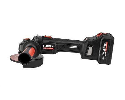 Шлифмашина угловая аккумуляторная ELITECH HD CAG 2012BL 1х4Ah