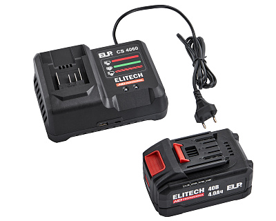 Пила цепная аккумуляторная ELITECH HD CS 4016BLK 1х4Ah