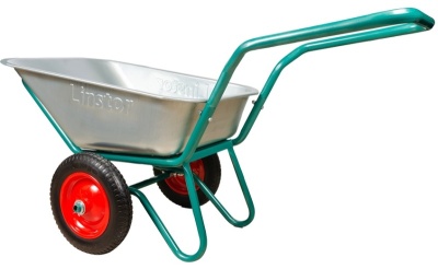 Тачка строительная 2-х колесная полиуретановые колеса LINSTOR 43.110.260 LUX PROFI