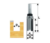 Фреза кромочная прямая по ДСП ф19х38мм хв.12мм ЭНКОР-Эксперт