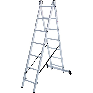 Лестница-стремянка 2-секционная алюминиевая Новая Высота NV1220 2х7