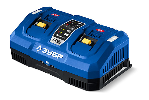 Устройство зарядное 20V 2х9Ah Li-lon LMS 2-портовое ЗУБР Профи Turbo Charge TC-20-2