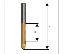 Фреза кромочная прямая ф10х25мм хв.8мм ЭНКОР
