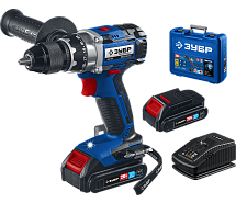 Дрель-шуруповерт аккумуляторная ЗУБР Профи DB-201-22 2х2Ah