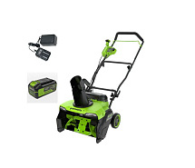 Снегоуборщик аккумуляторный GREENWORKS GD40STX2 1х4Ah 2603407UB
