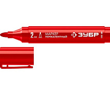 Маркер перманентный 2мм заостренный красный ЗУБР МП-300 06322-3