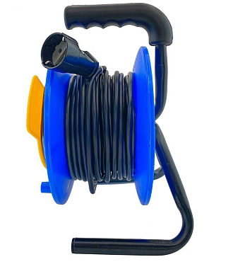 Удлинитель на катушке ПВС 3х1,5 50м с выносной розеткой GLANZEN EC-50-003