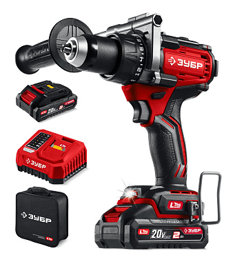 Дрель-шуруповерт аккумуляторная LMS ЗУБР ДБ-165-22 2х2Ah