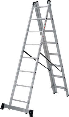 Лестница-стремянка 3-секционная алюминиевая Новая Высота Стандарт NV1230 3х8