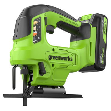 Лобзик аккумуляторный GREENWORKS GD24JS90 1x2Ah 3601707CUA