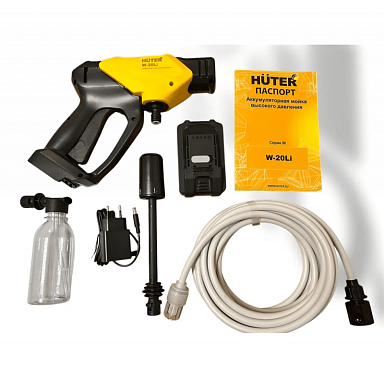 Мойка высокого давления аккумуляторная HUTER W-20Li 1х2Ah 70/8/93