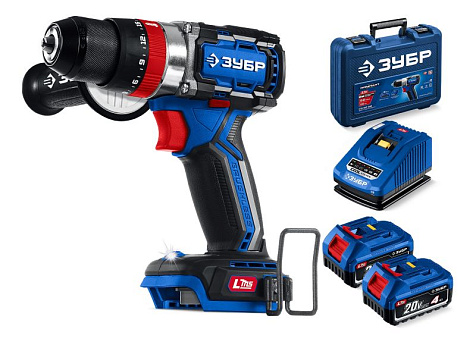 Дрель-шуруповерт ударная аккумуляторная LMS ЗУБР Профи DBS-70-42 2х4Ah