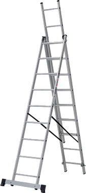 Лестница-стремянка 3-секционная алюминиевая Новая Высота NV1230 3х9