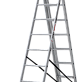 Лестница-стремянка 3-секционная алюминиевая Новая Высота NV1230 3х9