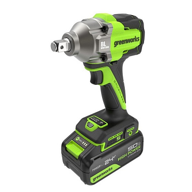 Гайковерт ударный аккумуляторный GREENWORKS IW5500 1х5Ah 3805007CUG