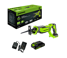 Пила сабельная аккумуляторная GREENWORKS GPT-BLRS-1 1x2Ah 1200607CUA