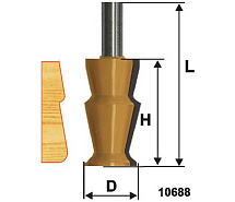 Фреза кромочная фигурная ф32х57мм хв.12мм ЭНКОР