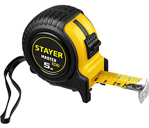 Рулетка 5м х 25мм обрезиненная STAYER Master 34025-05-25