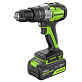Дрель-шуруповерт ударная аккумуляторная GREENWORKS GD24DD60 1х4Ah 3704107CUB