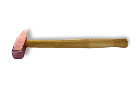 Молоток 400г омедненный деревянная рукоятка КЗСМИ