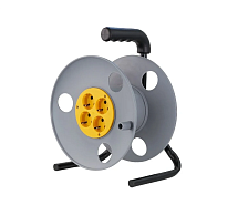 Катушка без провода 270мм 4 гнезда с заземлением GLANZEN EL-00-270Z