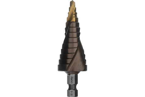 Сверло ступенчатое 6-30мм 13ступеней Р6М5К5 DENZEL 723614