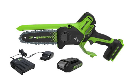Пила цепная аккумуляторная GREENWORKS GD24CS15K2 1х2Ah 2010107/2