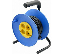 Удлинитель на катушке ПВС 2х1,0 30м 4 гнезда GLANZEN EC-30-005
