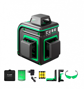 Уровень лазерный ADA CUBE 3-360 GREEN Home Edition А00566