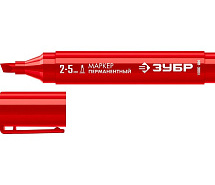 Маркер перманентный 2-5мм клиновидный красный ЗУБР МП-300К 06323-3