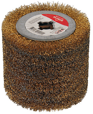 Щетка шлифовальная 120х100х19мм ELITECH HD стальная латунированная