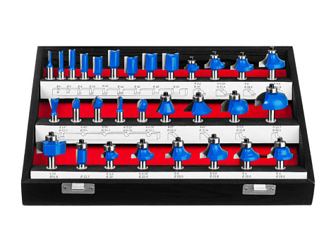 Набор фрез профильных по дереву 30шт ЗУБР Профи