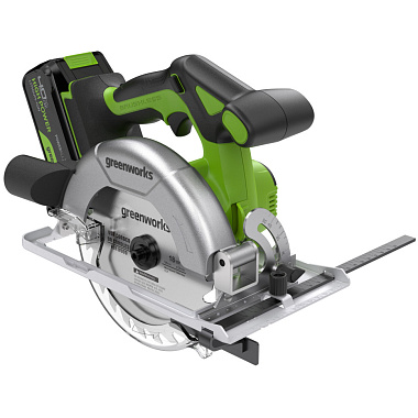 Пила дисковая аккумуляторная GREENWORKS GD24CS165 1x4Ah 1501607CUB