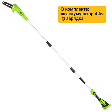 Высоторез аккумуляторный GREENWORKS G40PSFK4 1х4Ah 1401107/4