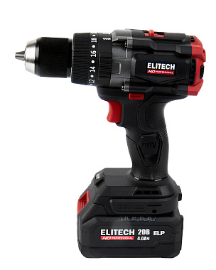 Дрель-шуруповерт ударная аккумуляторная ELITECH HD CD 20BL2 2х4Ah