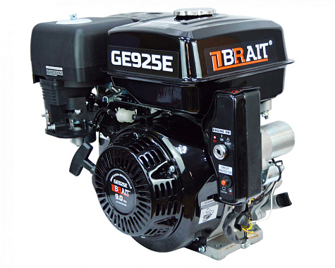 Двигатель бензиновый BRAIT GE925E (9.0л.с.,вал под шпонку 25мм,электростартер)