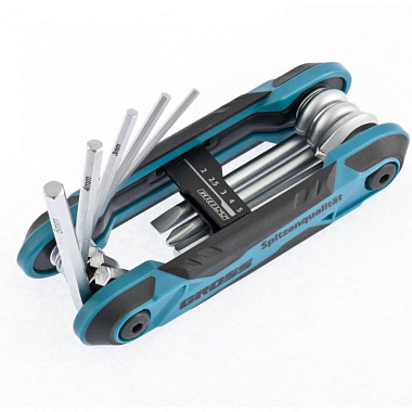 Набор 6-гранных ключей универсальный, PH,SL,HEX, CrV, складные, 8 шт.Gross 16414