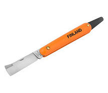 Нож прививочный с язычком для отгиба коры и прямым лезвием 178мм FINLAND