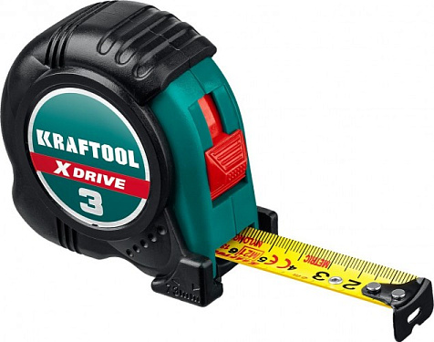 Рулетка 3м х 19мм нейлоновое покрытие KRAFTOOL X-Drive 34122-03-19_z02