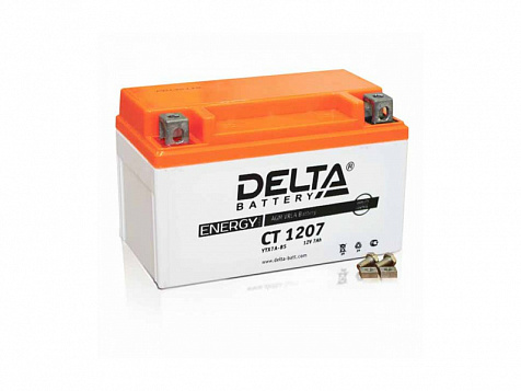 Аккумулятор 12В 7,0Аh YTX7A-BS DELTA CT 1207