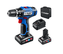 Дрель-шуруповерт аккумуляторная ЗУБР Профи DL-121-42 2х4Ah
