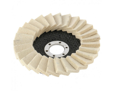 Круг полировальный лепестковый из натурального войлока 125х22мм MATRIX 75934