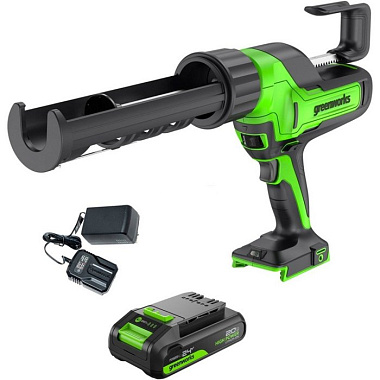 Пистолет для герметика аккумуляторный GREENWORKS G24CAU 1х2Ah 3501707UA