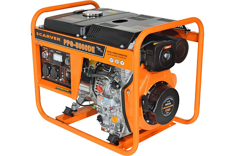 Генератор дизельный CARVER PPG-5000DE