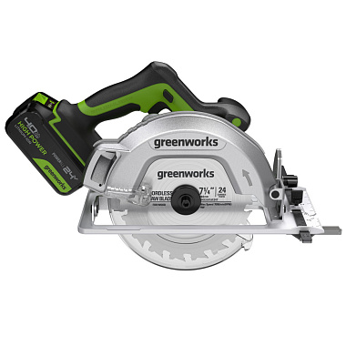 Пила дисковая аккумуляторная GREENWORKS GD24CS 1x4Ah 1500907CUB