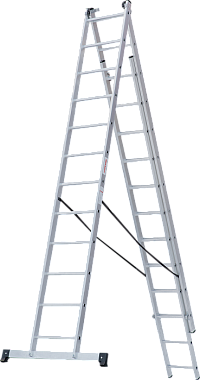 Лестница-стремянка 3-секционная алюминиевая Новая Высота NV1230 3х12