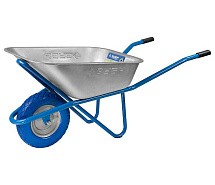 Тачка строительная полиуретановое колесо ЗУБР Профи ПТ-200